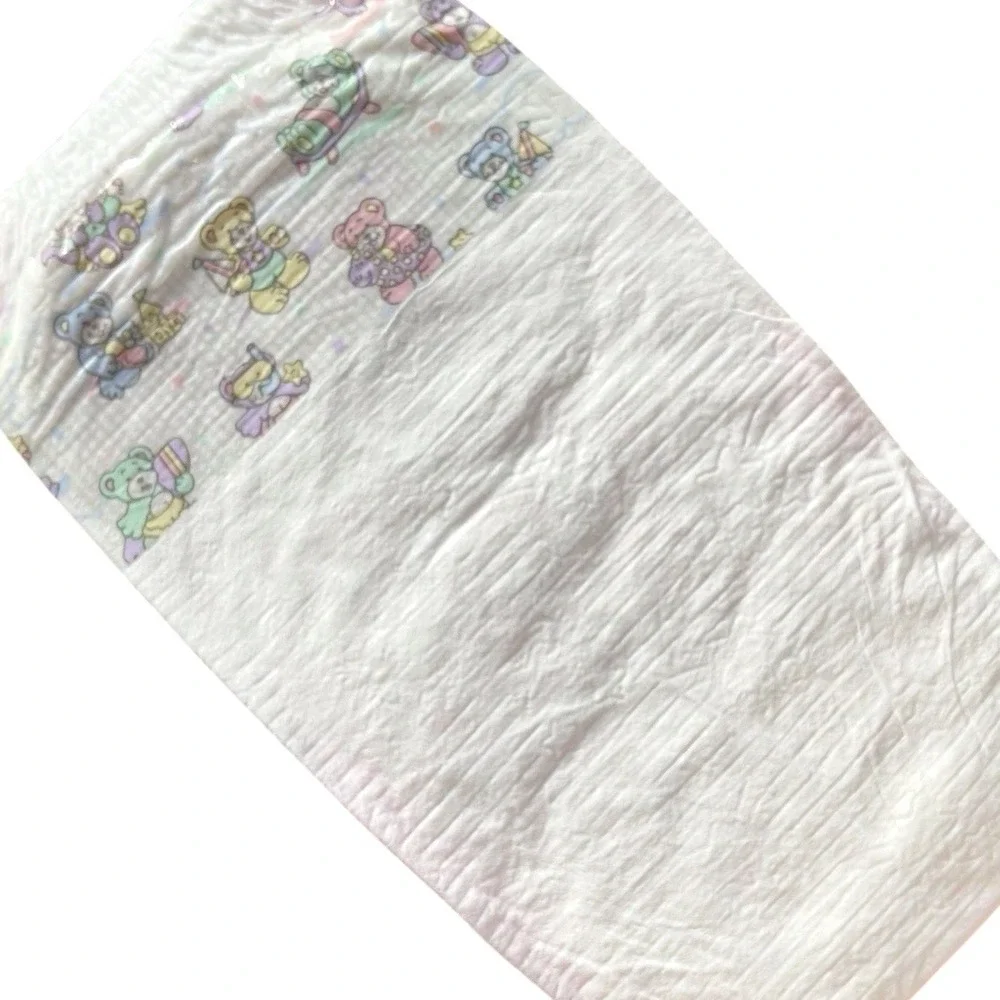 Vintage Huggies Size 3 Ultratrim 1993 USA Diapers Beach Teddy Bear Plastic Print